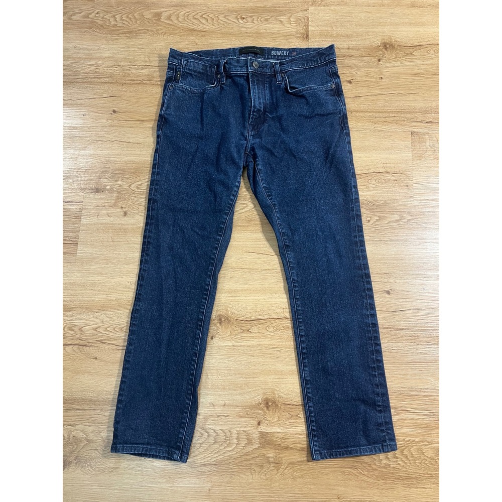 John Varvatos USA Bowery Jeans Mens 34 Dark Indigo Slim Straight Denim Pants